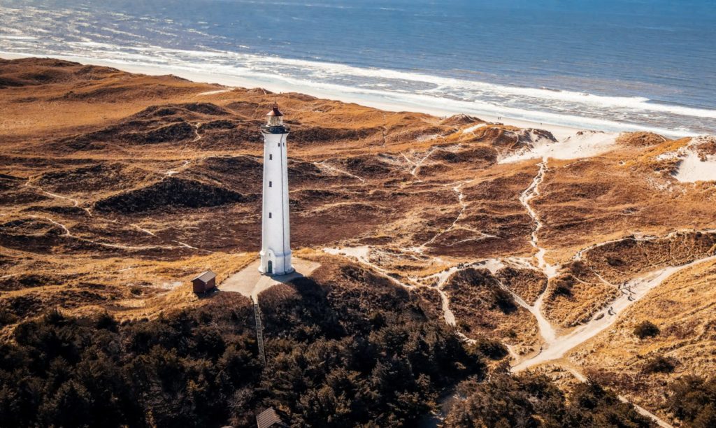 Lyngvig Fyr, Holmsland Klitvej, Hvide Sande, Denmark